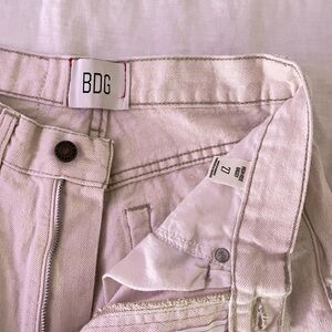 BDG Off-White/Cream High-Rise Baggy Jeans Urban Outfitters